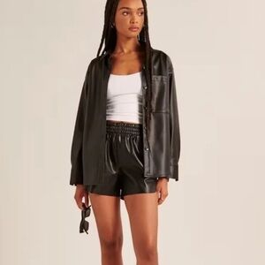 NWT Abercrombie and Fitch Leather Shorts
